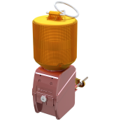 Mobile fence lamp | 360 lense | with yellow lense